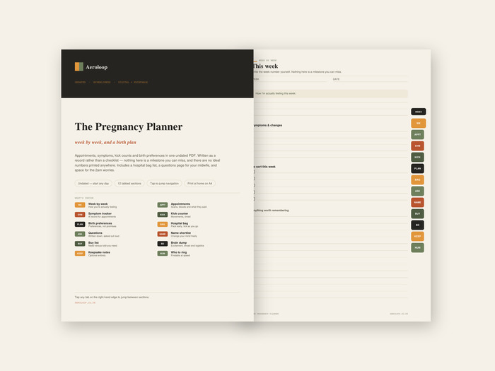 The Pregnancy Planner — Week by Week Tracker & Birth Plan